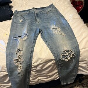 Judy Blue Boyfriend Jeans Distressed Blue